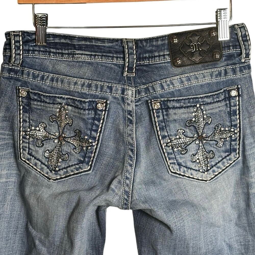 Miss Me Jeans Women’s 28 Bootcut Rhinestone Cross Y2K Western